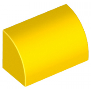yellow slope curved 1 x 2