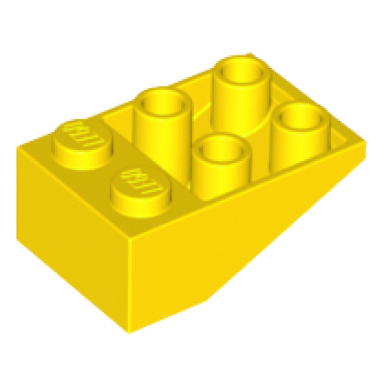 yellow slope inverted 33 3 x 2 with flat bottom pin without connections between studs