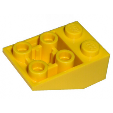 yellow slope inverted 33 3 x 2 with flat bottom pin and connections between studs