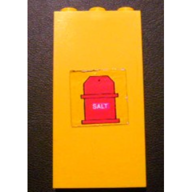 yellow brick 1 x 3 x 5 with salt shaker pattern sticker - set 232