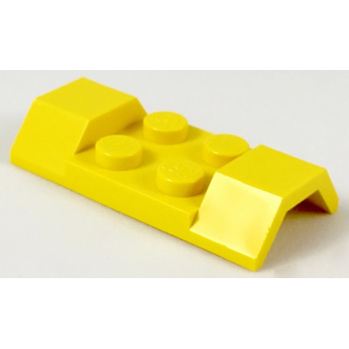 yellow vehicle mudguard 2 x 4 with arch smooth