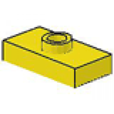 yellow plate modified 1 x 2 with 1 stud jumper undetermined type