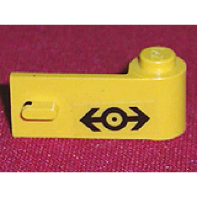 yellow door 1 x 3 x 1 right with train logo black pattern sticker - set 4546