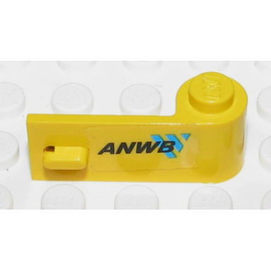 yellow door 1 x 3 x 1 right with anwb and blue logo pattern sticker - set 2140
