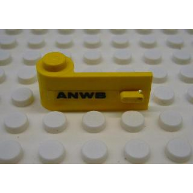 yellow door 1 x 3 x 1 left with anwb pattern sticker - set 1590-2
