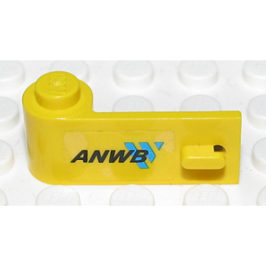 yellow door 1 x 3 x 1 left with anwb and blue logo pattern sticker - set 2140