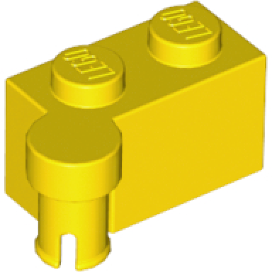 yellow hinge brick 1 x 4 swivel top