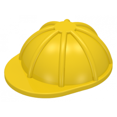 yellow minifigure headgear helmet construction