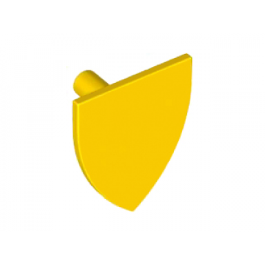 yellow minifigure shield triangular