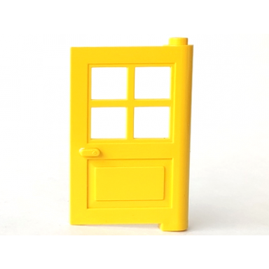 yellow door 1 x 4 x 5 with 4 panes