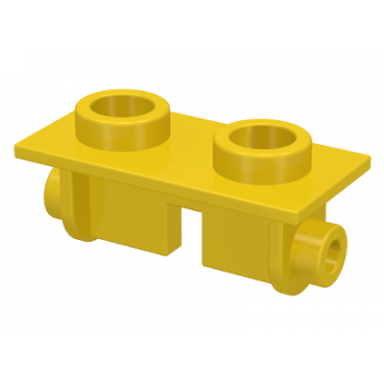 yellow hinge brick 1 x 2 top plate