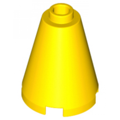 yellow cone 2 x 2 x 2 - open stud