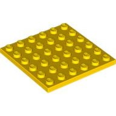 yellow plate 6 x 6