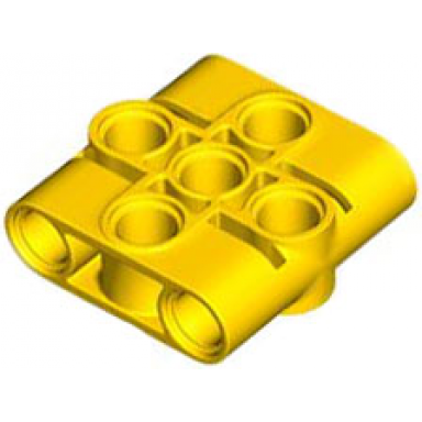 yellow technic pin connector block liftarm 1 x 3 x 3
