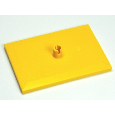 yellow train bogie plate tile modified 6 x 4 with 5mm pin