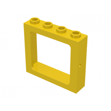 yellow window 1 x 4 x 3 train - hollow studs
