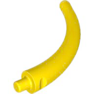 yellow dinosaur tail end section horn