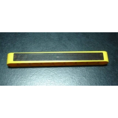 yellow technic liftarm thick 1 x 9 with chrome silver stripe pattern sticker - set 8146
