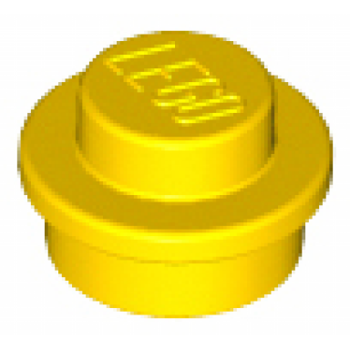 yellow plate round 1 x 1
