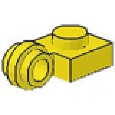 yellow plate modified 1 x 1 with light attachment - thin ring