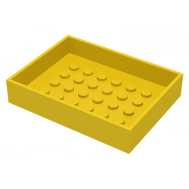 yellow container box 6 x 8 x 1 1 3 bottom