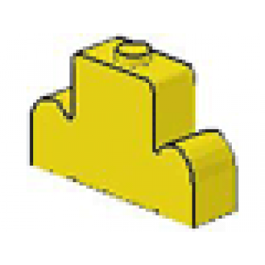 yellow brick modified 1 x 4 x 2 center stud top