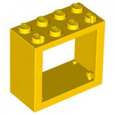 yellow window 2 x 4 x 3 - solid studs