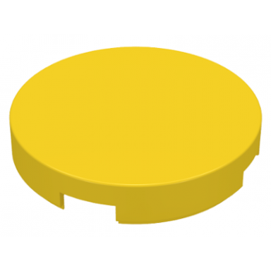 yellow tile round 2 x 2