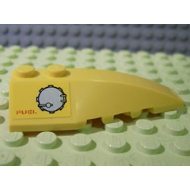 yellow wedge 6 x 2 right with fuel and filler cap pattern sticker - set 7776