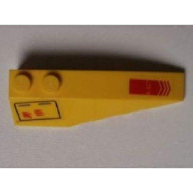 yellow wedge 6 x 2 right with panel and red arrow with eject pattern stickers - set 7712