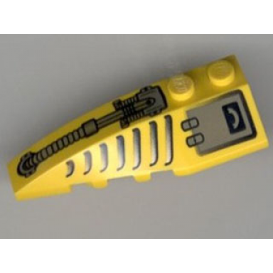 yellow wedge 6 x 2 left with hose grille and hatch pattern