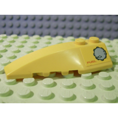 yellow wedge 6 x 2 left with fuel and filler cap pattern sticker - set 7776