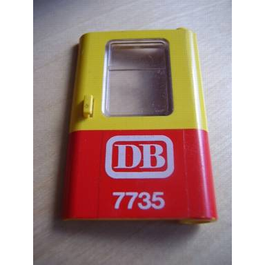 yellow door 1 x 4 x 5 train right thin support at bottom with red bottom half and db 7735 pattern sticker - set 7735