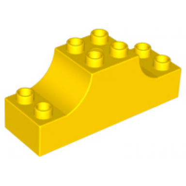yellow duplo brick 2 x 6 x 2 arch inverted double