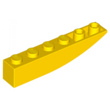 yellow slope curved 6 x 1 inverted