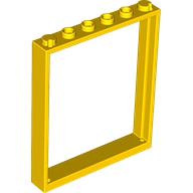 yellow window 1 x 6 x 6 flat front