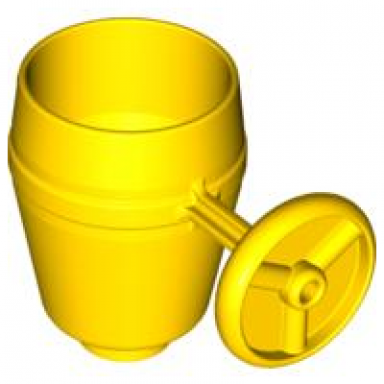 yellow duplo cement mixer drum on stand dizzy