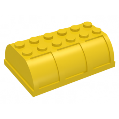 yellow container trunk lid 4 x 6 x 1 2 3