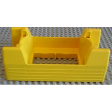 yellow duplo train passenger car body