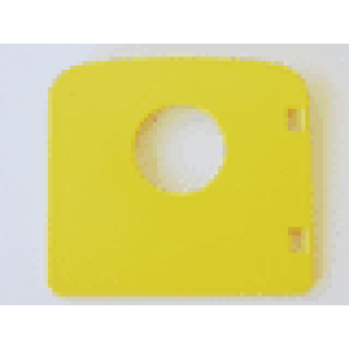 yellow duplo door window pane 1 x 4 x 3 with porthole