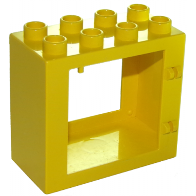 yellow duplo door window frame 2 x 4 x 3 flat front surface