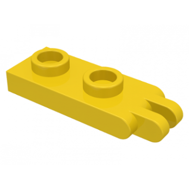 yellow hinge plate 1 x 2 with 2 fingers on end undetermined type