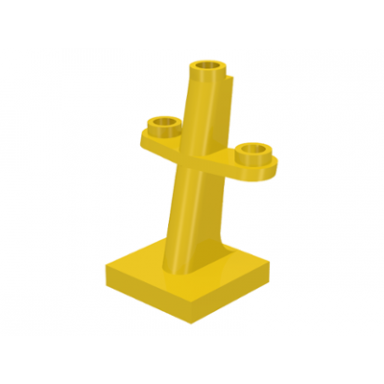 yellow boat mast 2 x 2 x 3 inclined with stud on top and two sides