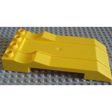 yellow duplo car lift car holder