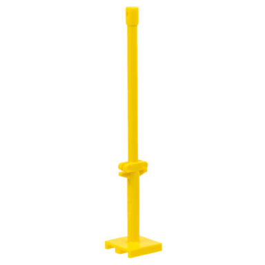 yellow boat mast 2 x 2 x 9 2 3 bar with slot on top and 2 finger hinge on two sides
