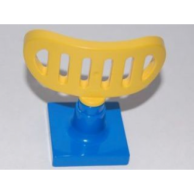 yellow duplo radar array with blue base 4376 4375