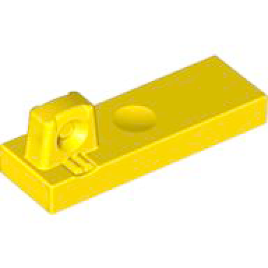 yellow hinge tile 1 x 3 locking with 1 finger on top