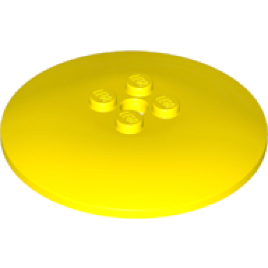 yellow dish 6 x 6 inverted radar - solid studs