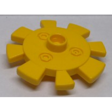 yellow duplo plant flower gear 8 tooth little robots