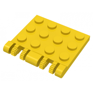 yellow hinge plate 3 x 4 locking dual 2 fingers